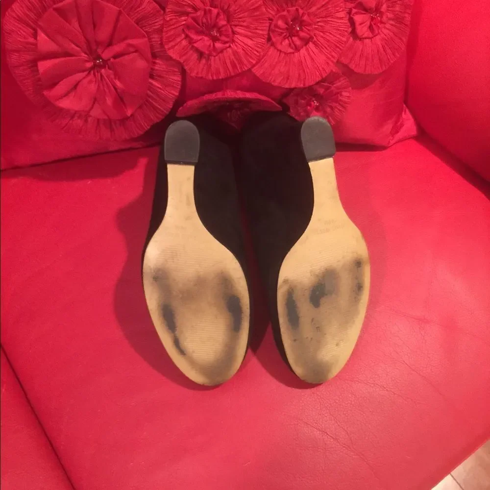 Black platform wedges
